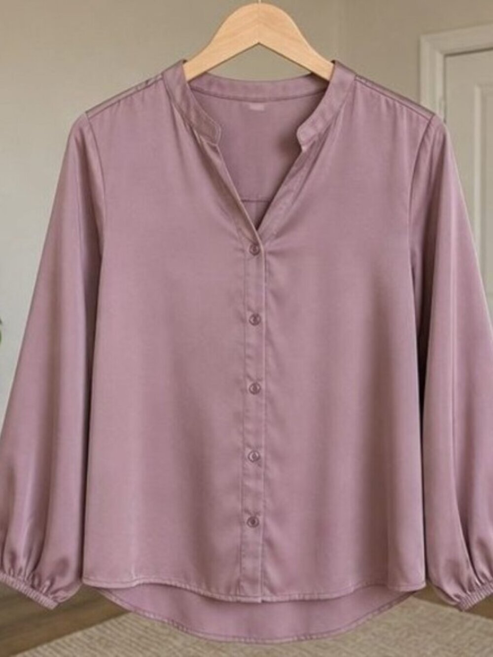 Mauve Ruffle Blouse